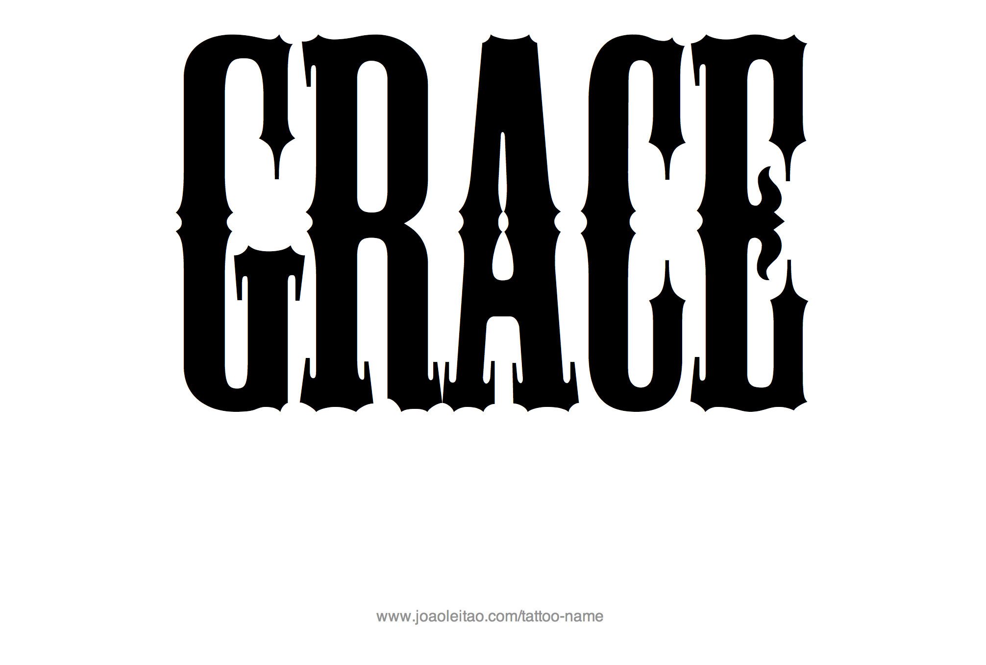 Grace Name Tattoo Designs